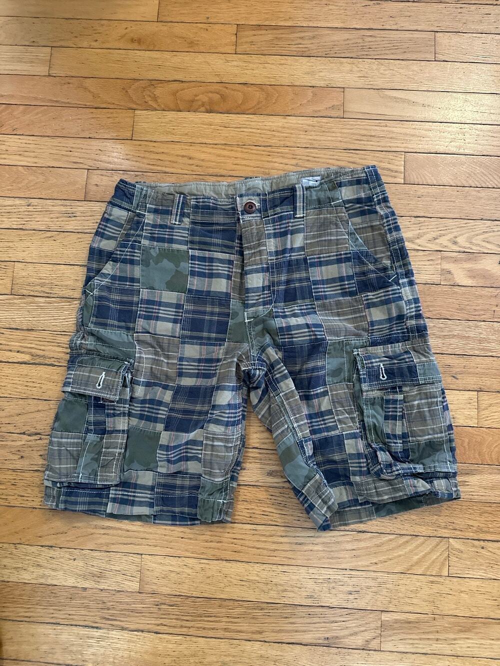 RedHead Patchwork Plaid Cargo Shorts Men’s Size 36 Camo Utility Outdoors